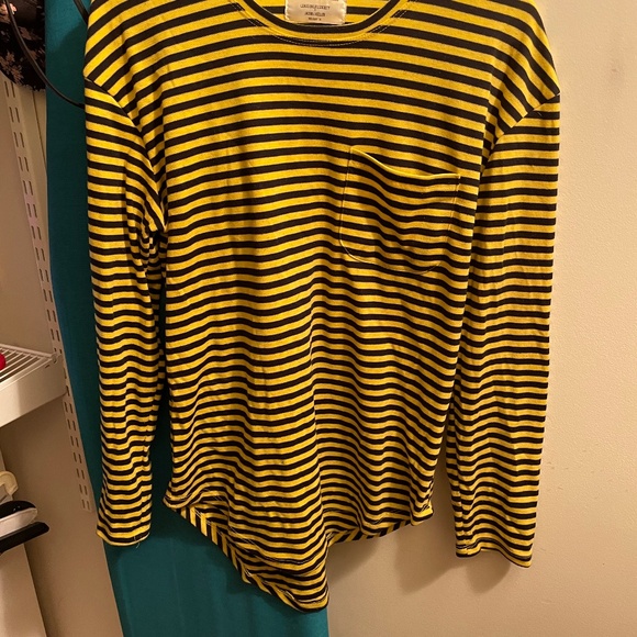 Lease on Life Society x Jacob J Keller black & yellow stripe shirt - Picture 1 of 3